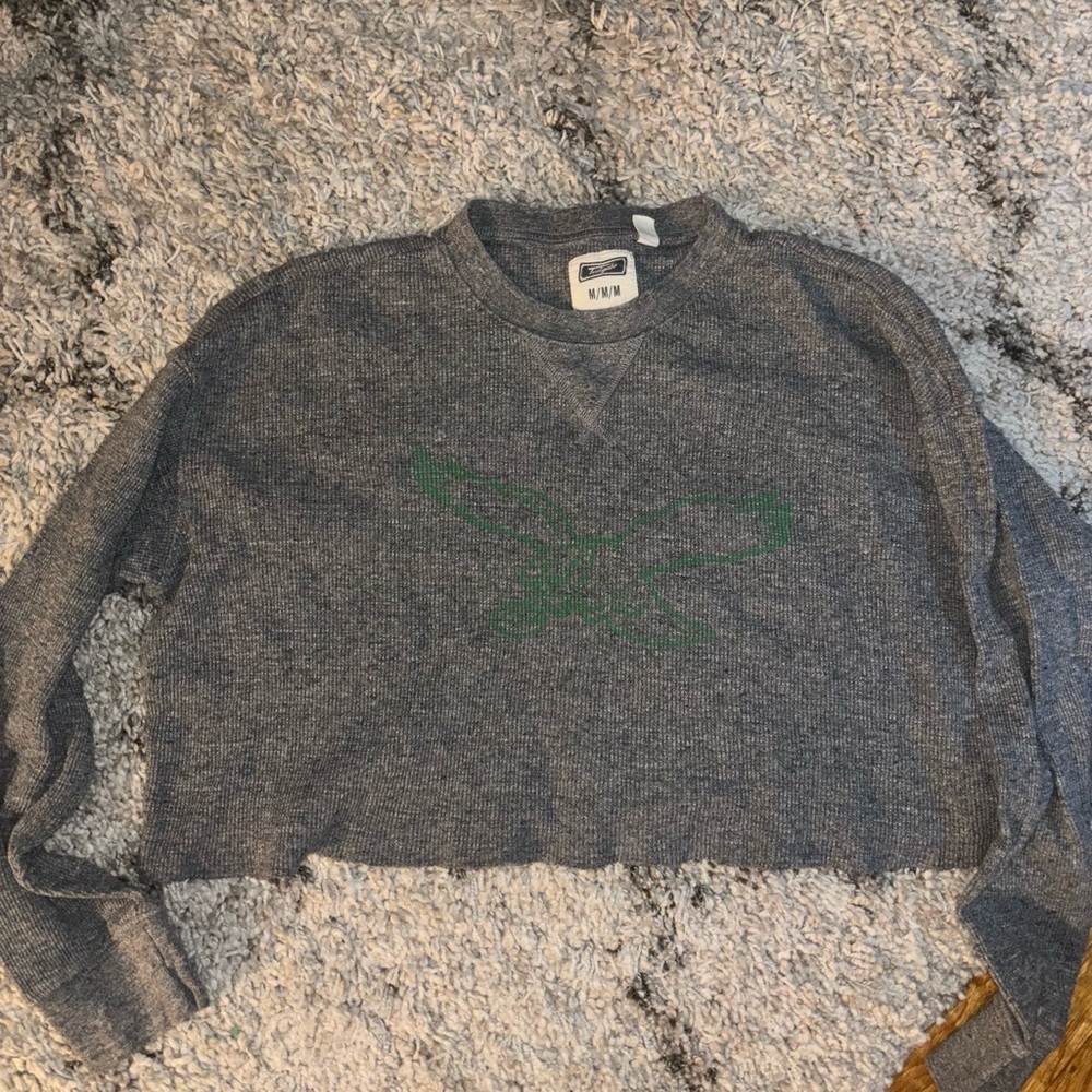 Philadelphia Eagles Cropped long sleeve waffle shirt